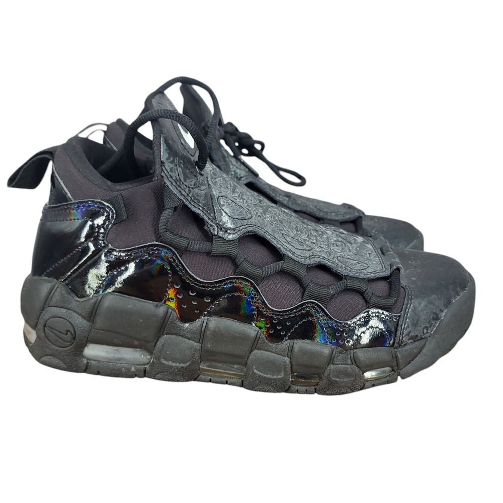 Nike Air More Money LX Sneakers Womens 7 Black Summit Shoes‎ AJ1312-002